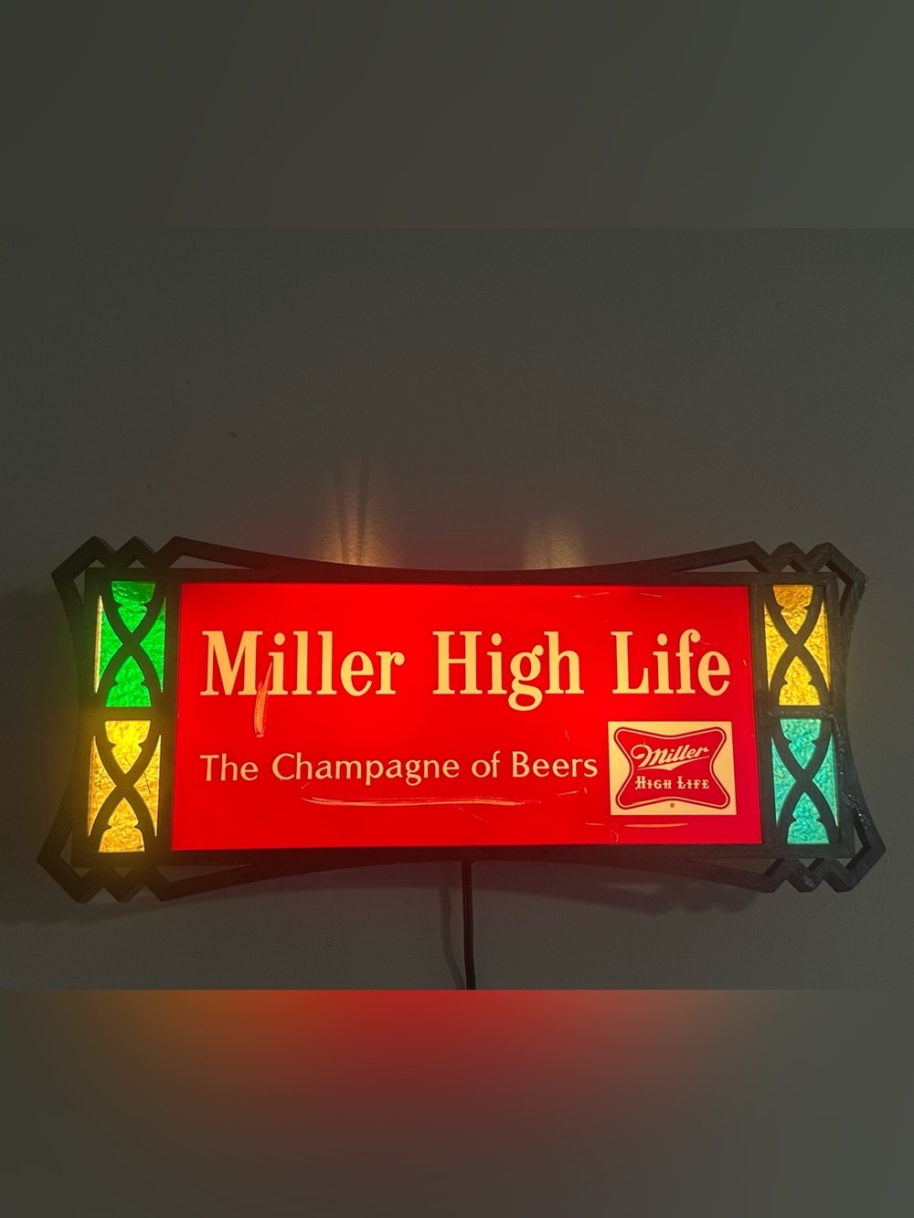 Vintage 1970s Miller High Life Sign